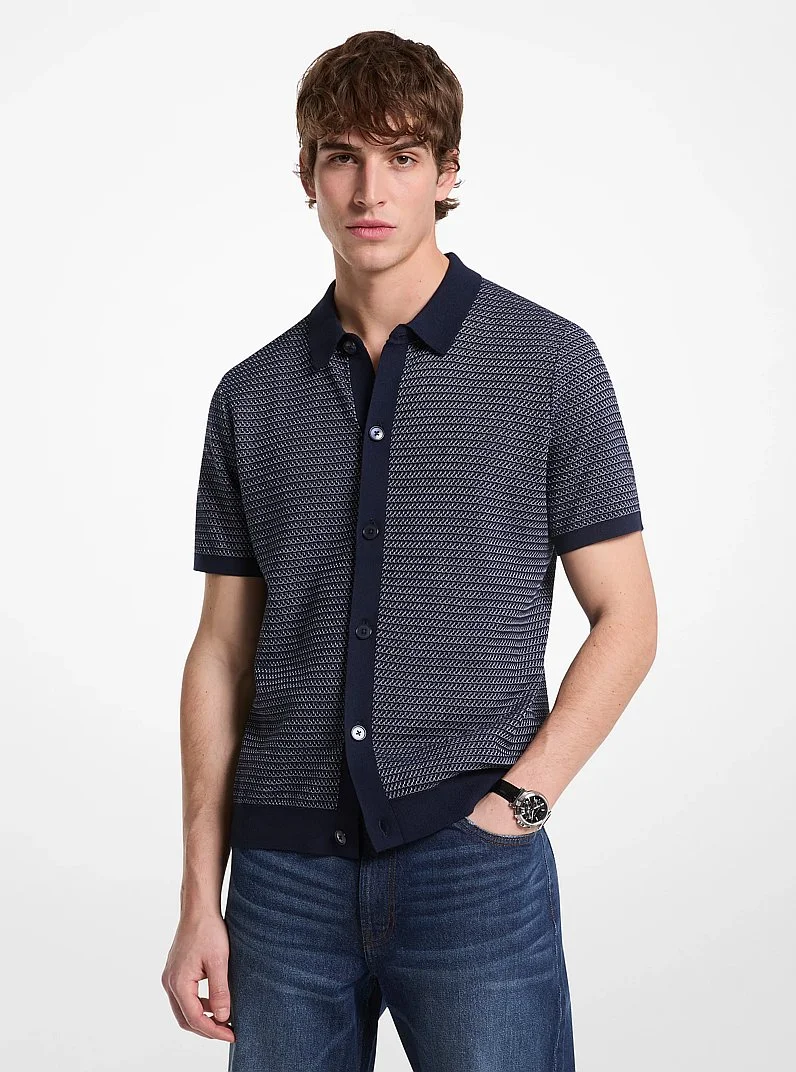 Cotton Tuck Stitch Shirt - 1