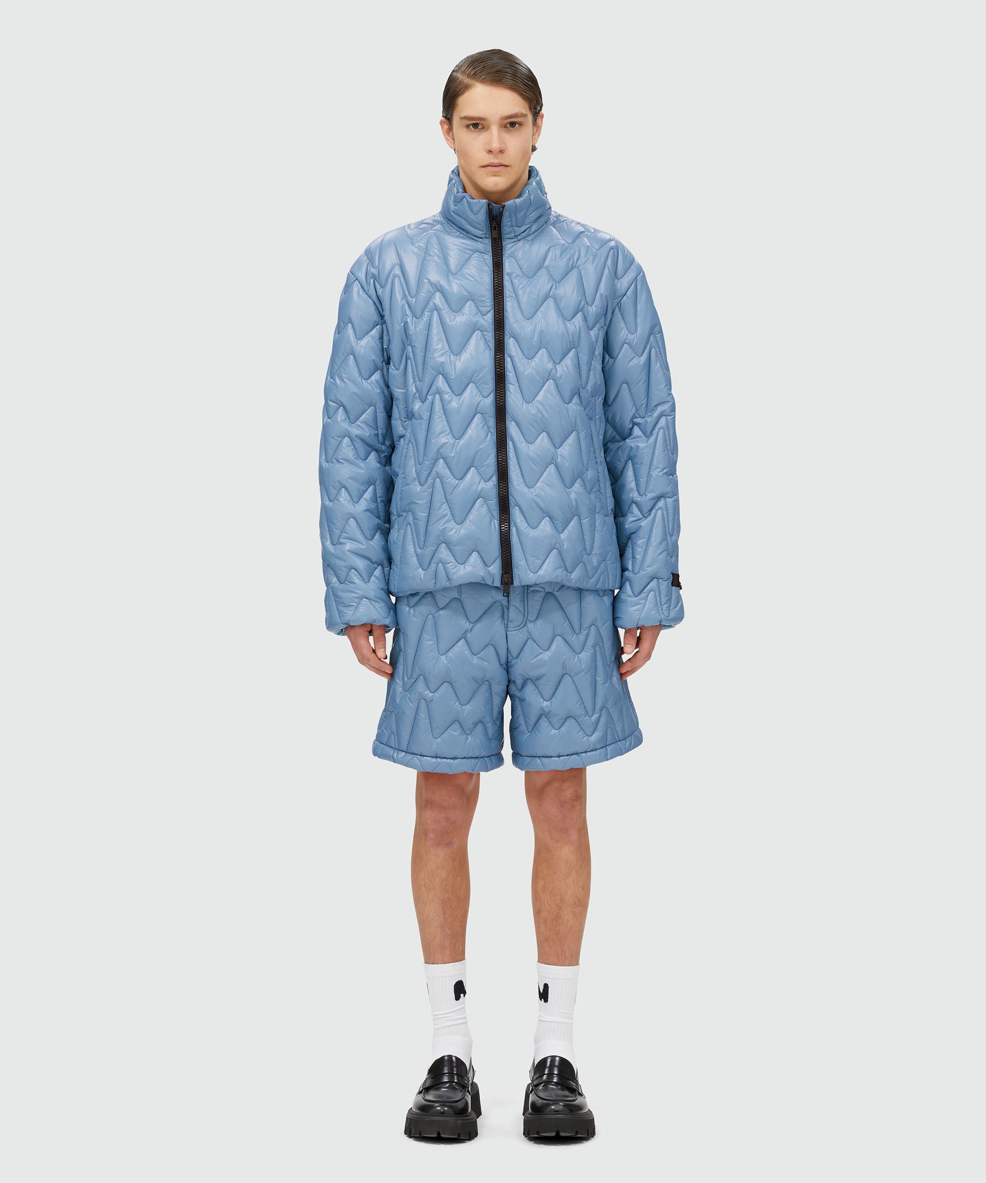 Quilted jacket with "TheMwave" motif - 2