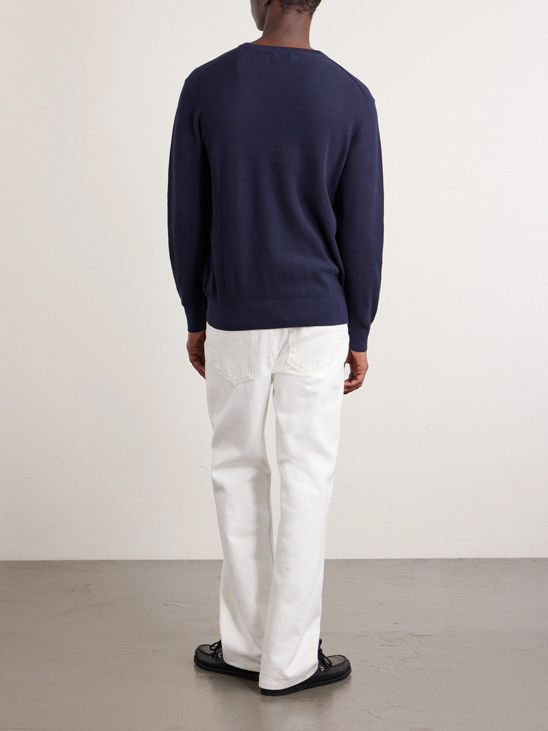 Cotton-Piqué Sweater 4