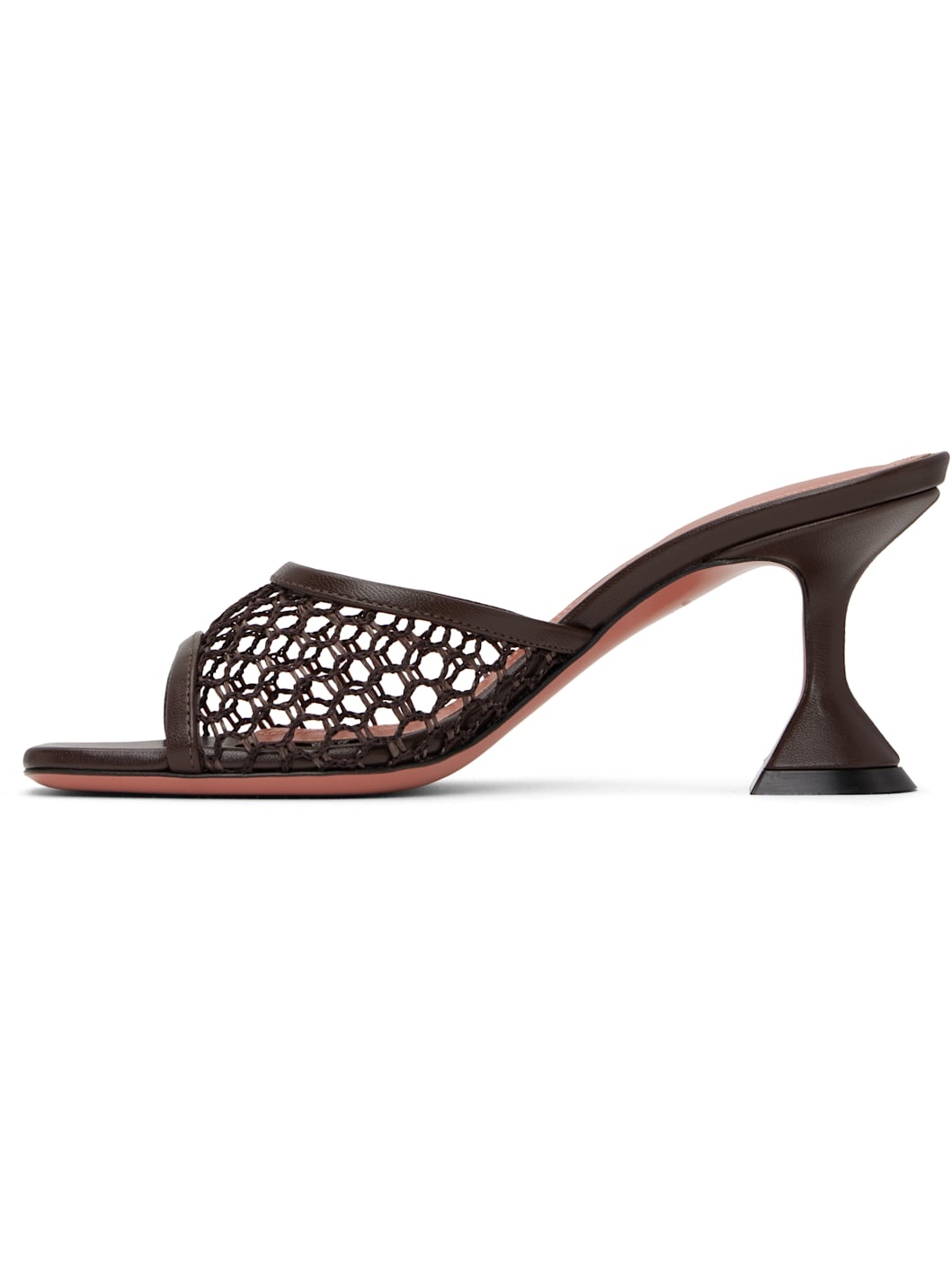 Brown Lupita Net 70 Heeled Sandals - 3