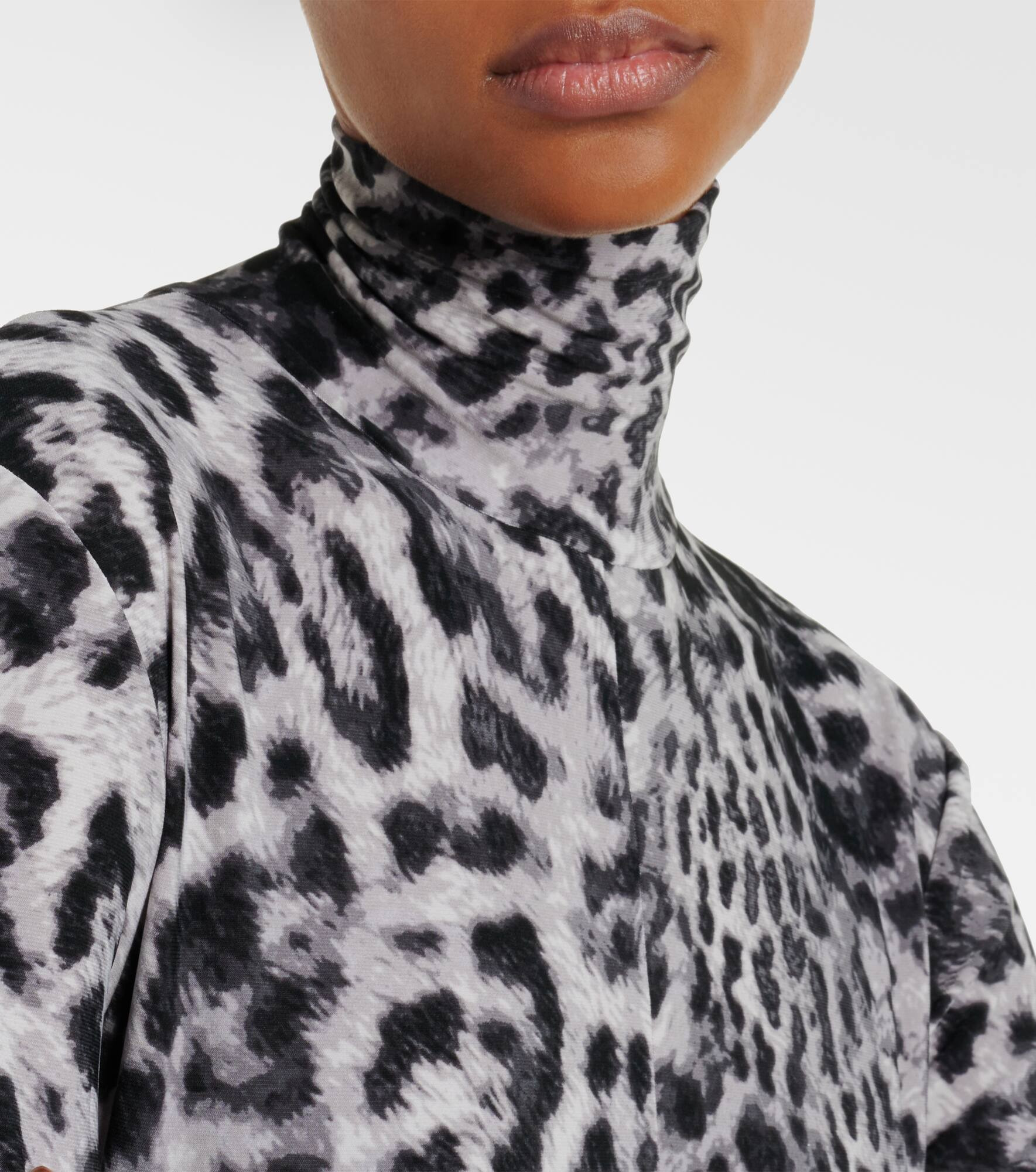 Leopard-print jersey catsuit - 4