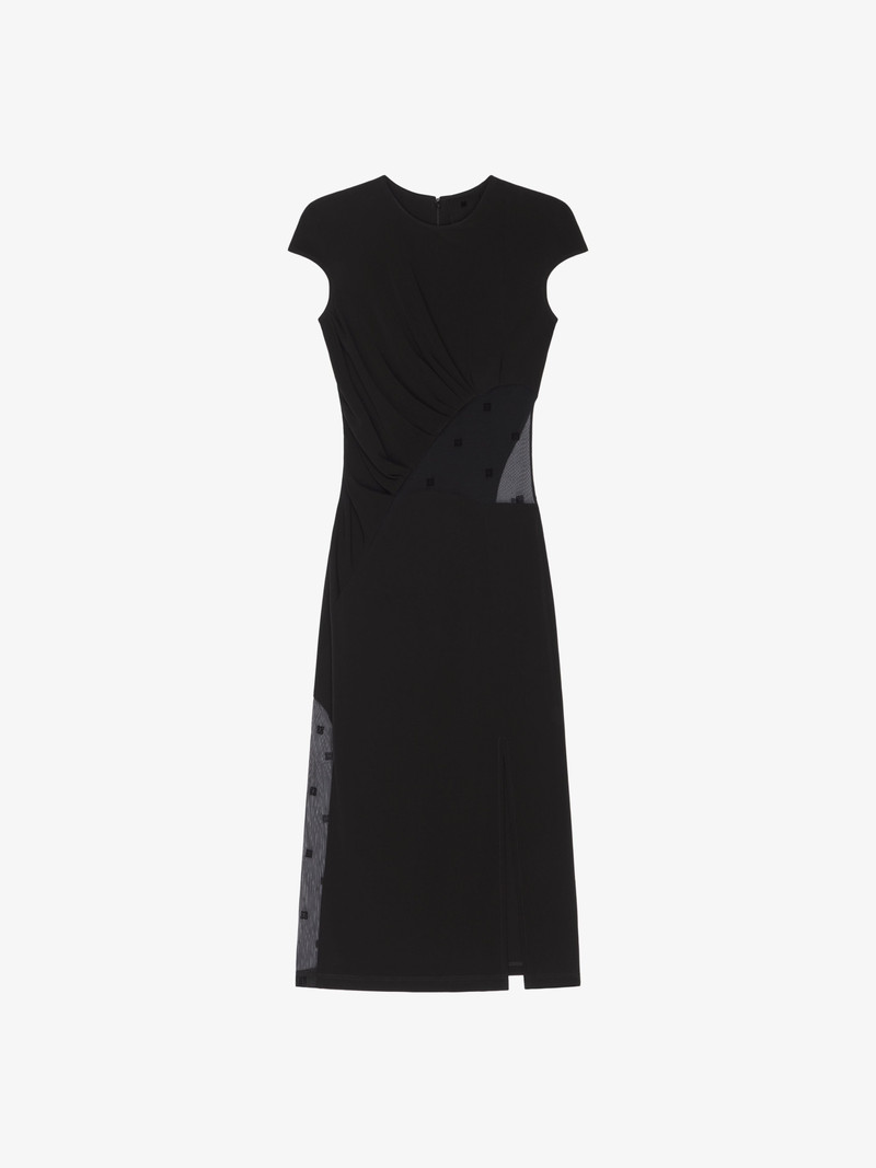 DRESS IN CREPE AND 4G TULLE - 1