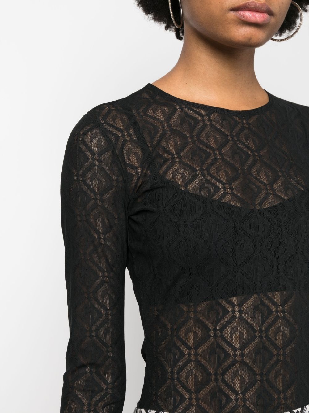 Second Skin mesh jacquard top - 5