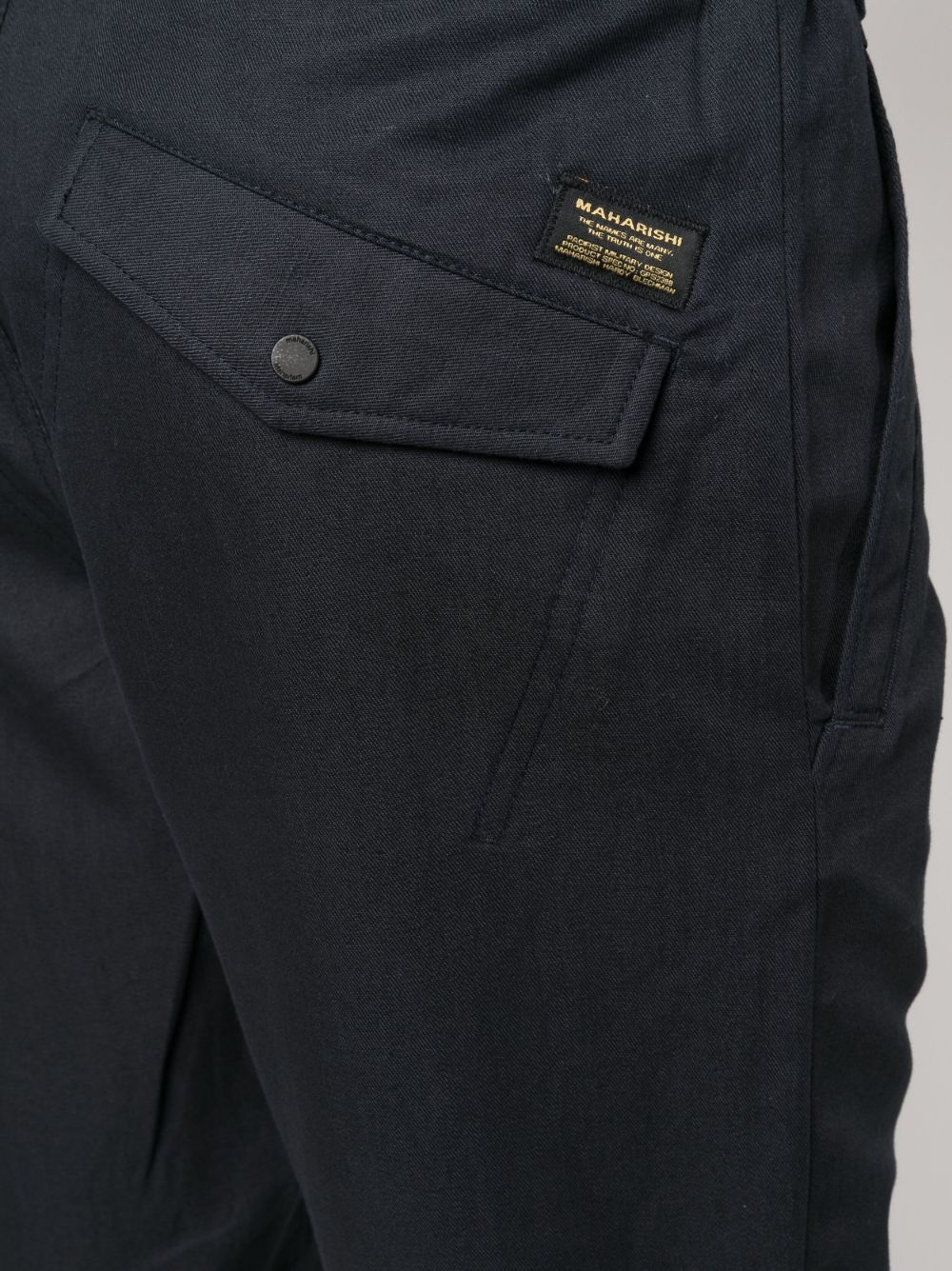 logo-patch straight-leg  trousers - 5
