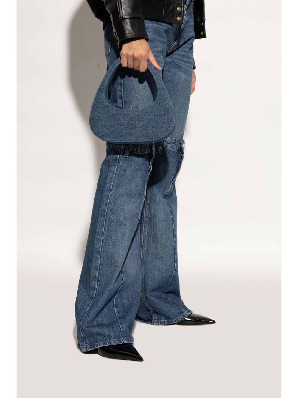 Swipe denim shoulder bag - 2