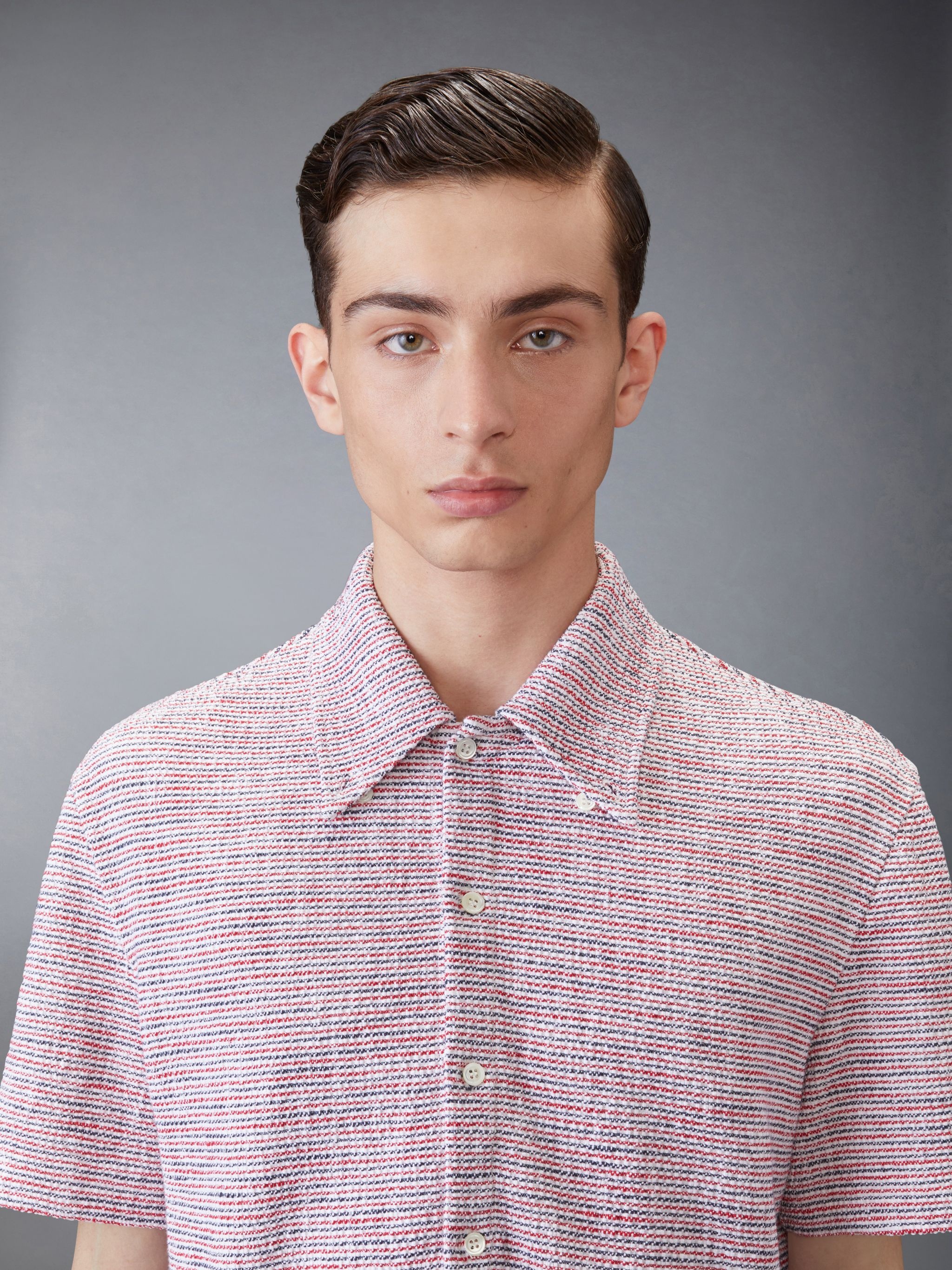 COTTON TWEED SHORT SLEEVE SHIRT - 4
