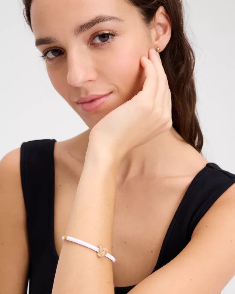 kate spade Double Knot Pave Hinged Bangle outlook