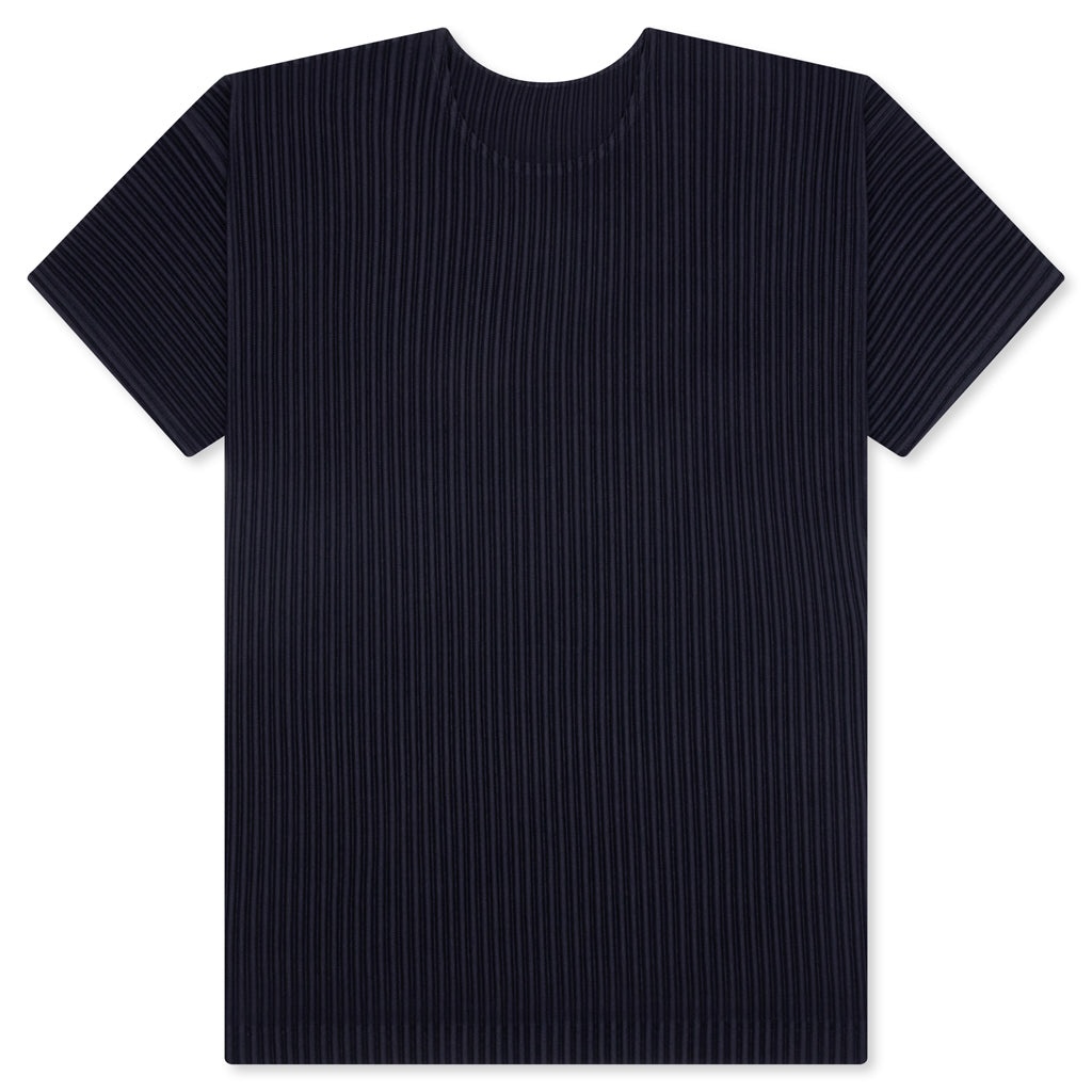 PLEATED T-SHIRT - BLUE - 1