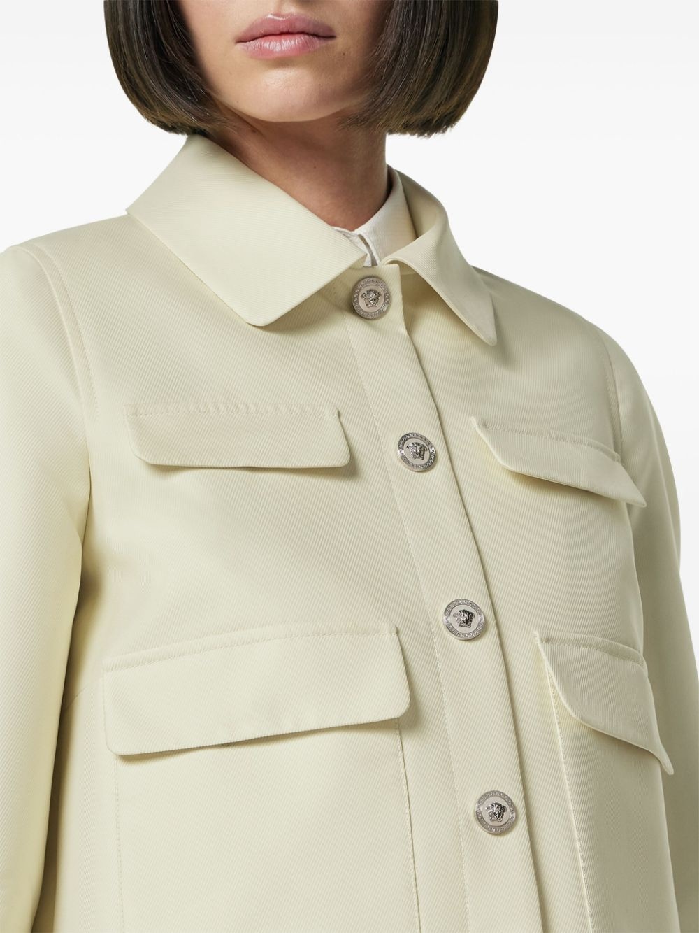 silk-blend cropped jacket - 5