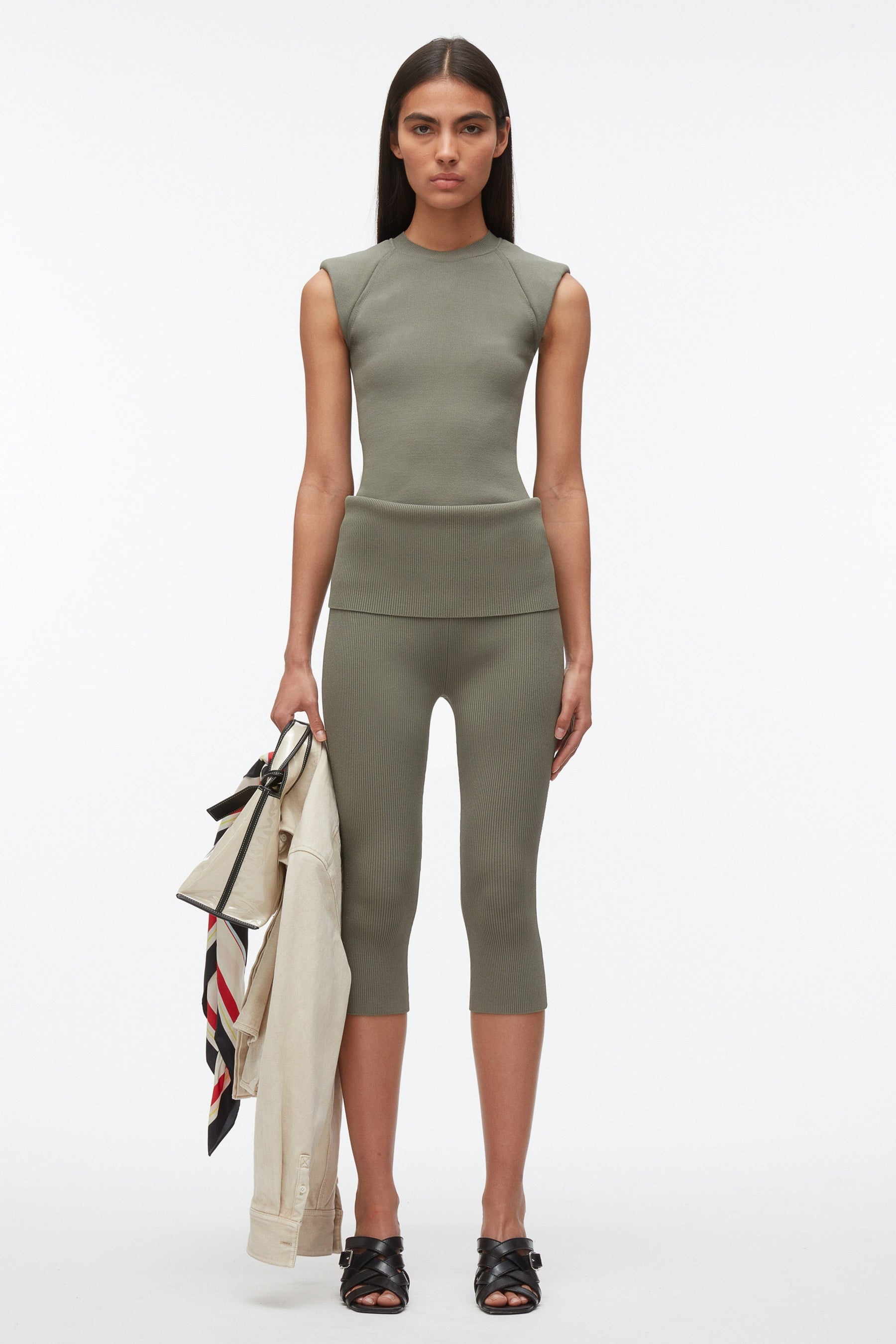 Compact Rib Sleeveless Top - 1