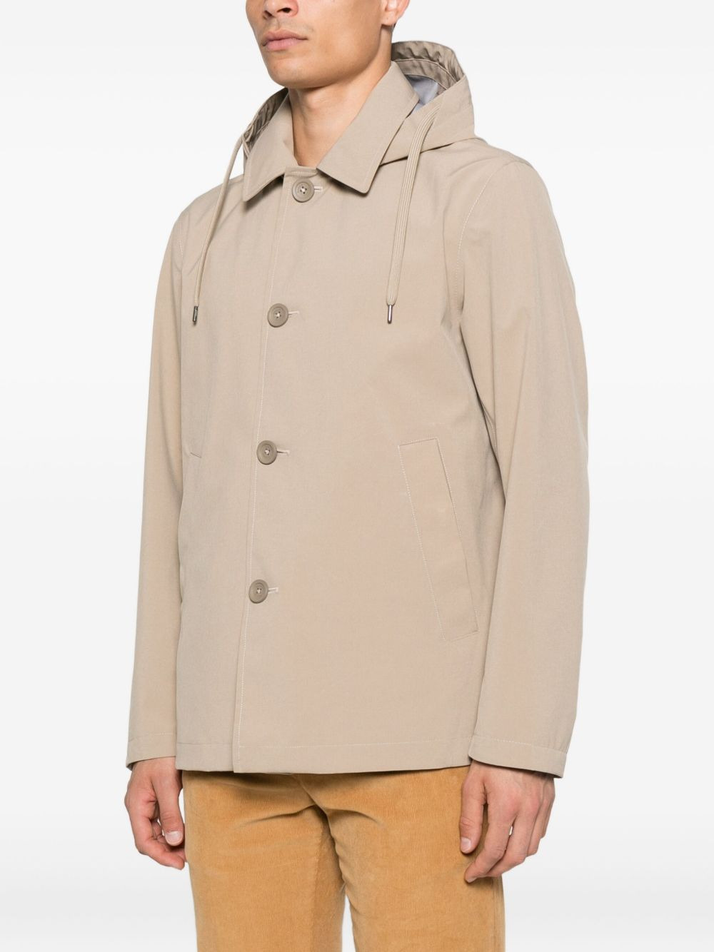hooded buttoned jacket - 3