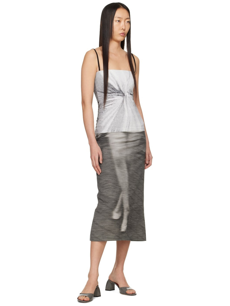ELLISS Gray Dancing Midi Skirt outlook