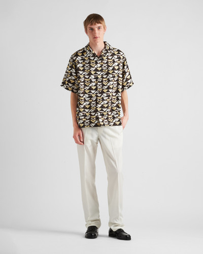 Prada Short-sleeved silk twill shirt outlook
