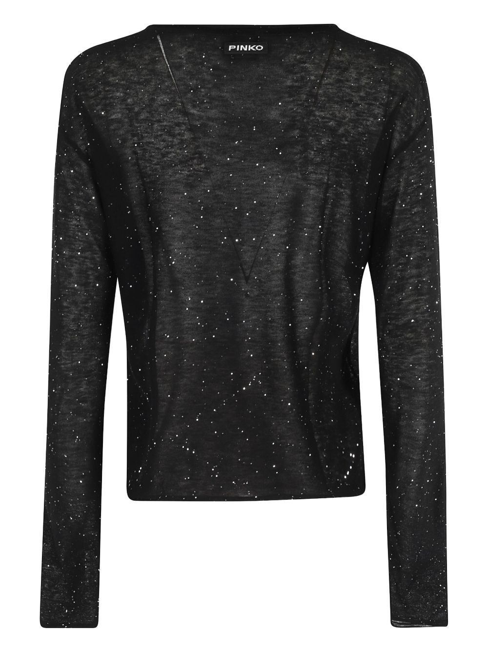 glitter V-neck sweater - 2