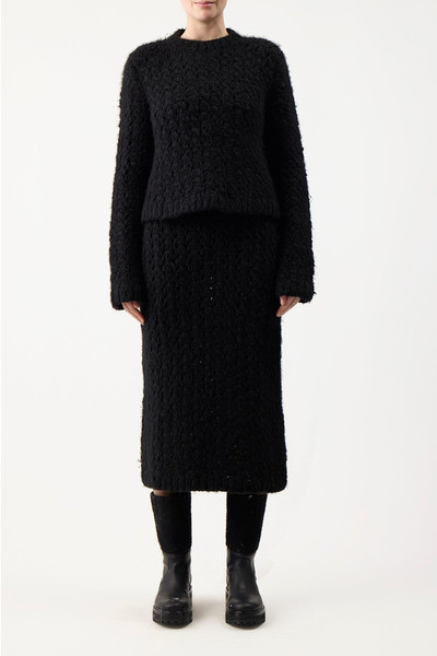 GABRIELA HEARST Bower Sweater in Black Welfat Cashmere outlook