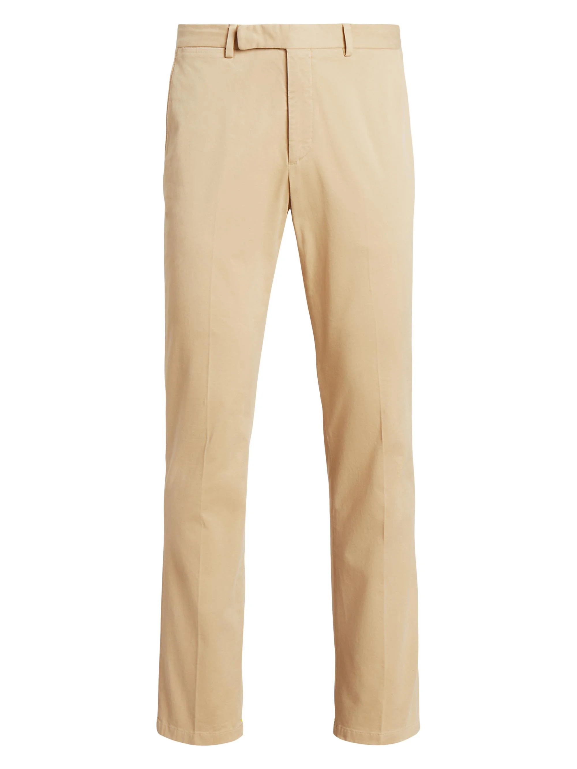 Men's Flat-Front Chino Trousers - Tan - 1