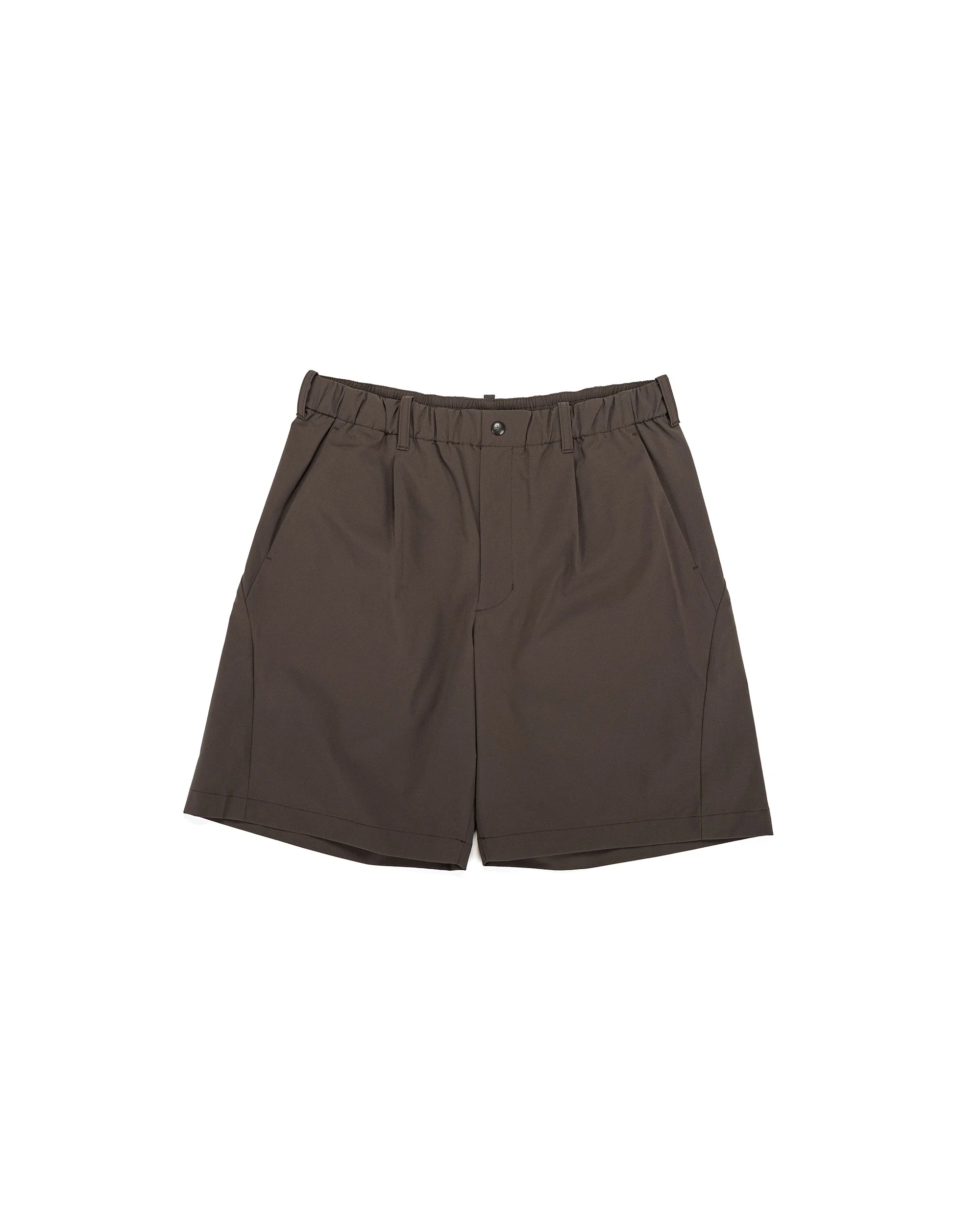 One Tuck Light Stretch Shorts Jet Brown - 1