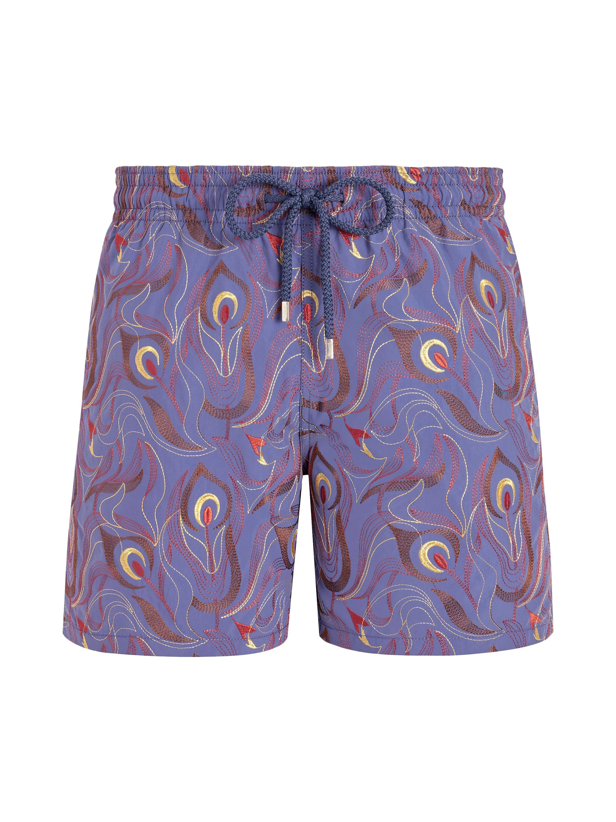 Men's Embroidered Camo Flowers Swim Trunks - Tempete - 1