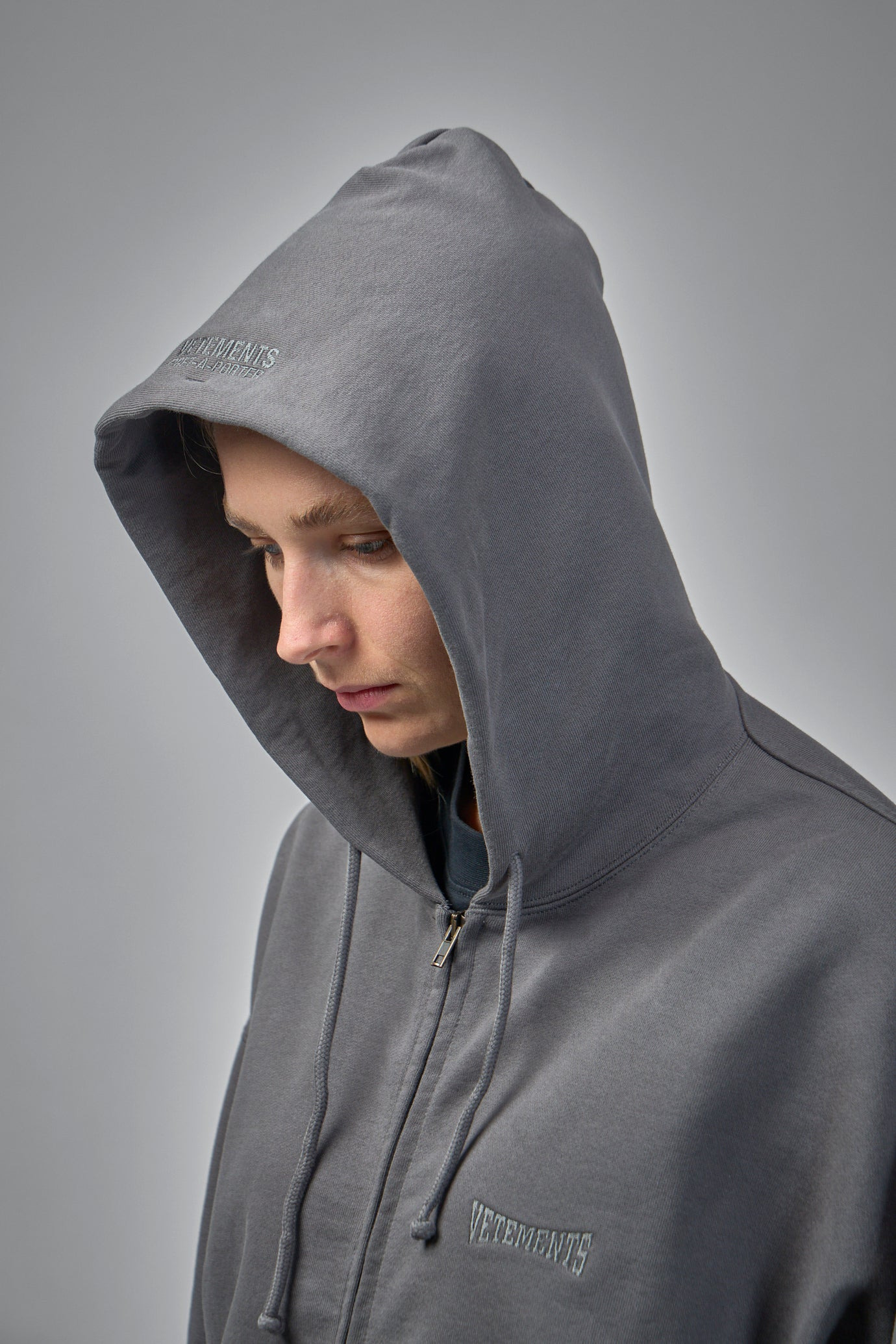 Boxing Logo Oversized Zip-Up Hoodie - 4