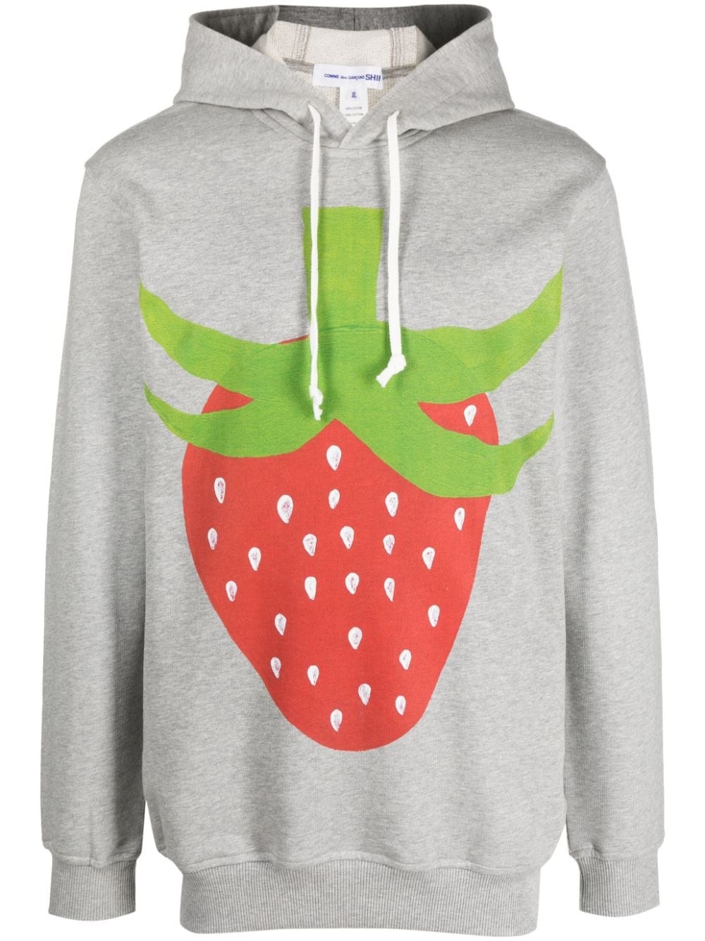 fruit-print cotton hoodie - 1