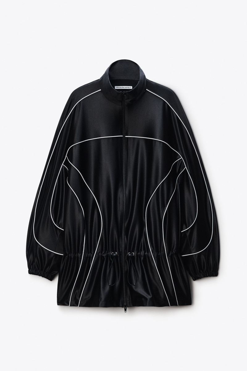 Drop Waist Parka Dress With Reflective Piping 1