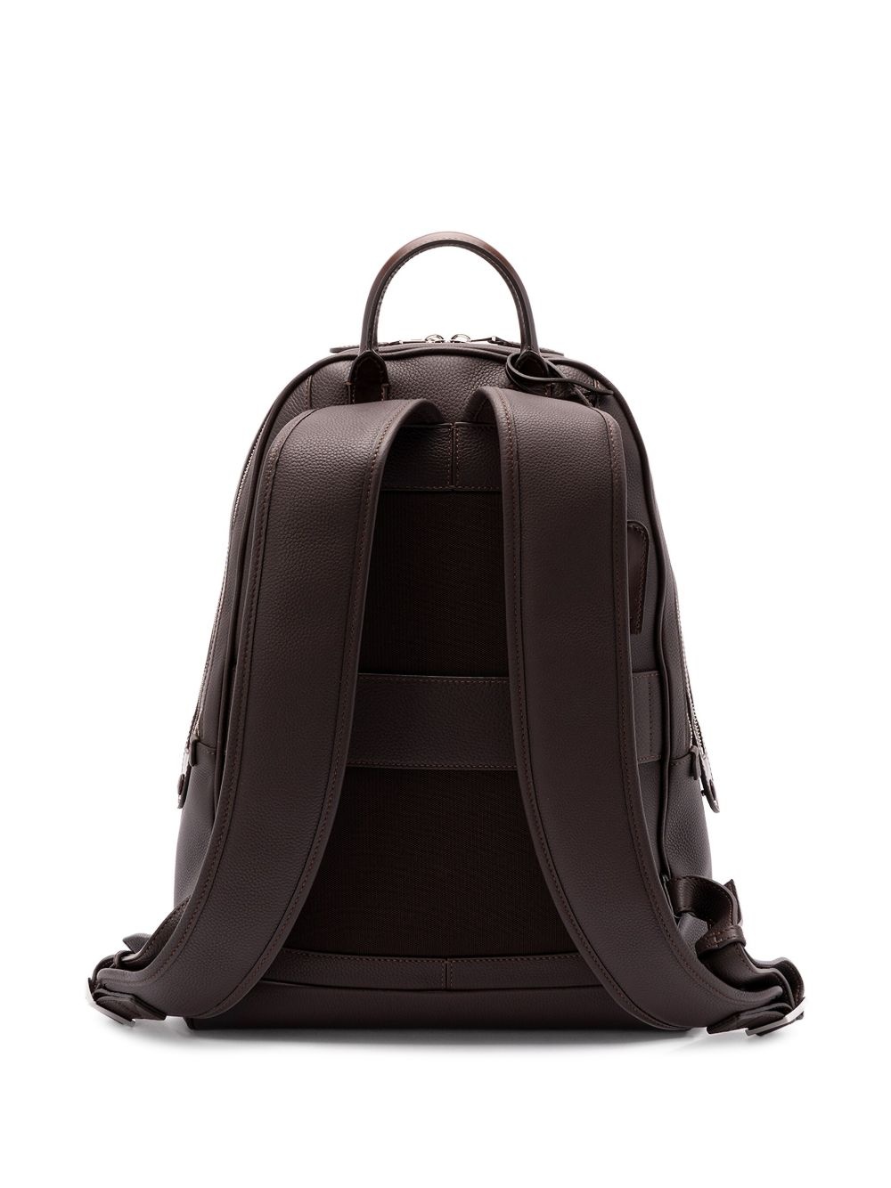 leather zip-fastening backpack - 2