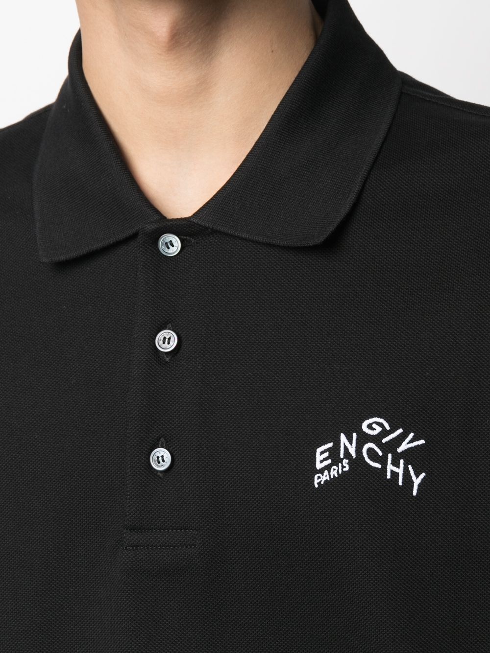 embroidered refracted logo polo shirt - 5