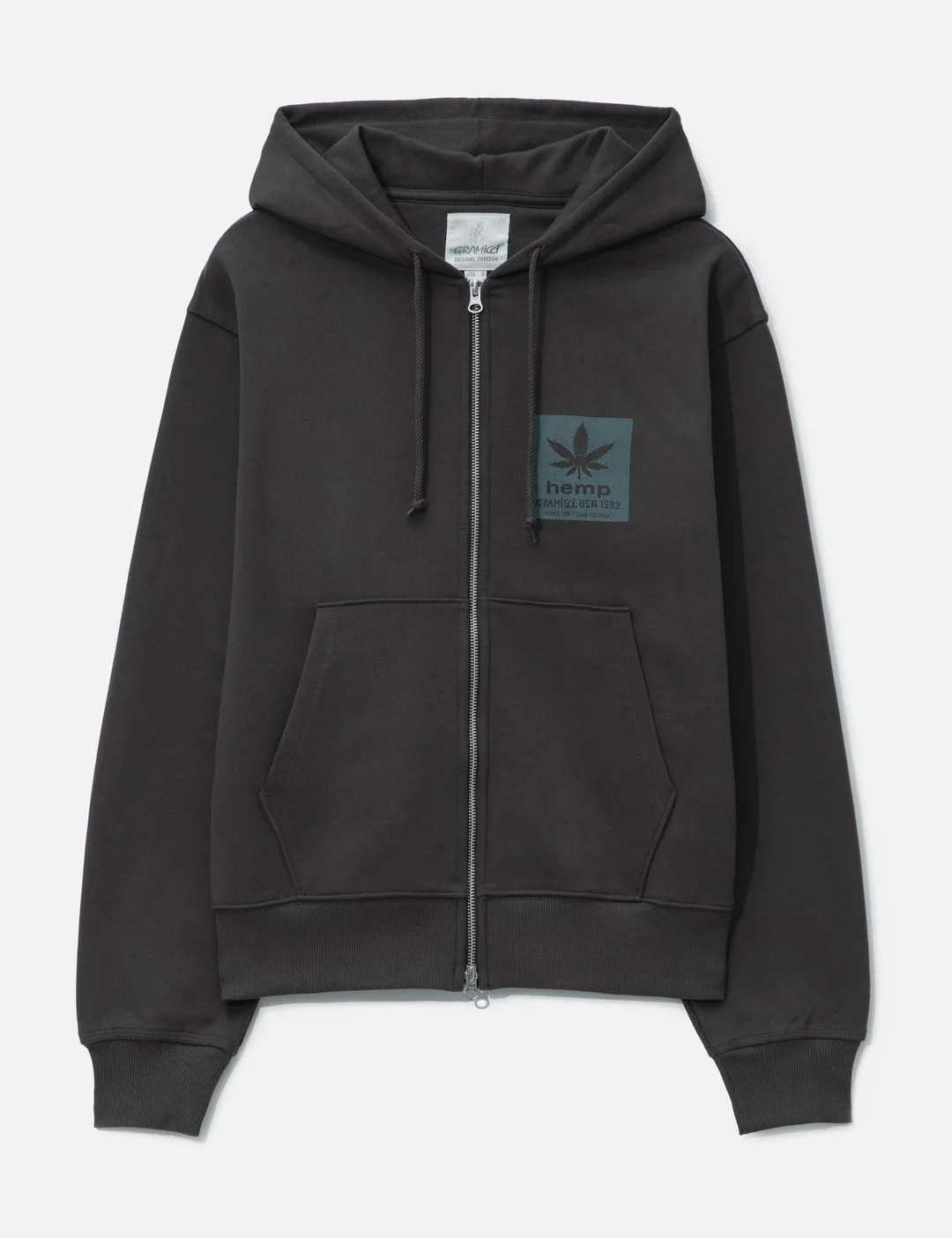 HEMP ZIP HOODED SWEATSHIRT - 1