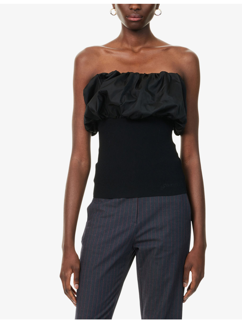Draped Bandeau Woven Top - 3