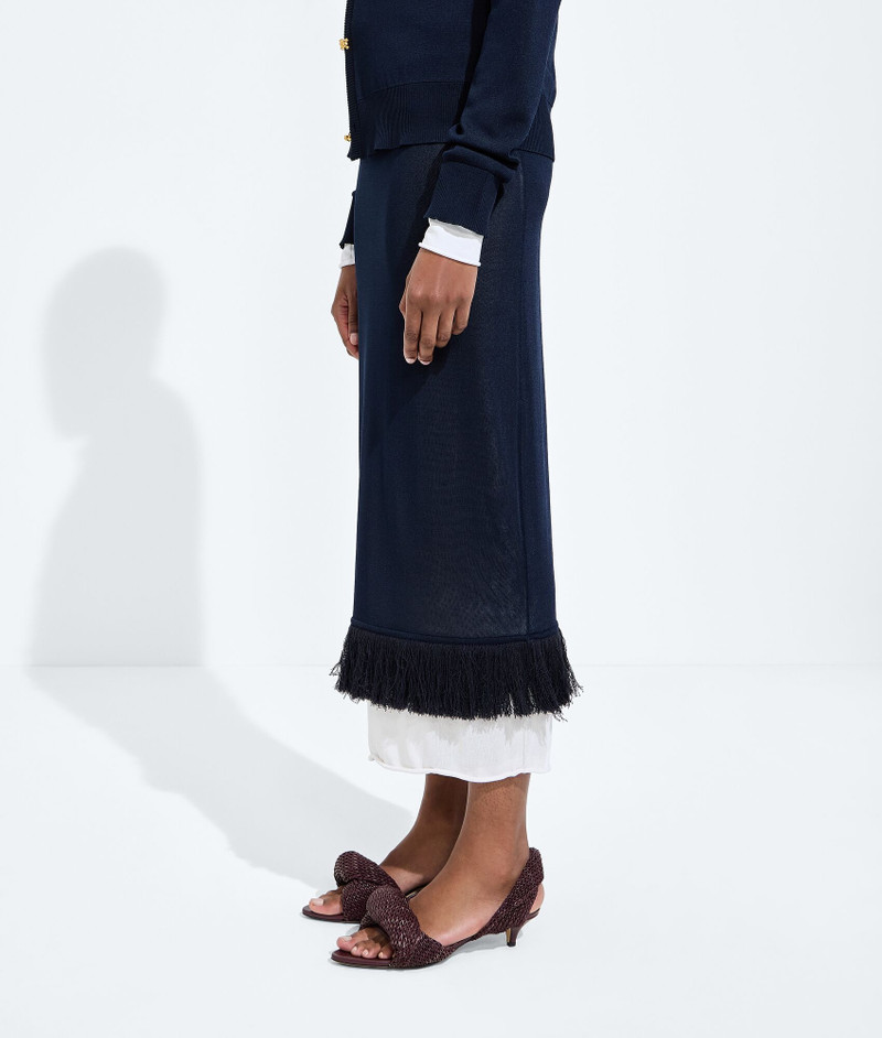 Bottega Veneta Silk Double Knit Skirt outlook