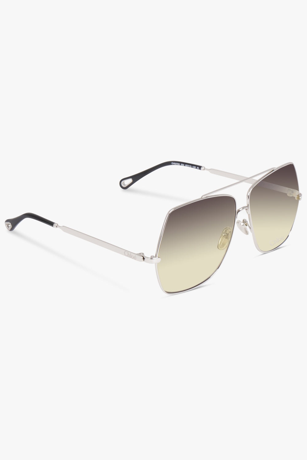 CH02785 62 RECTANGULAR SOLARED SUNGLASSES | SILVER/GREEN - 2