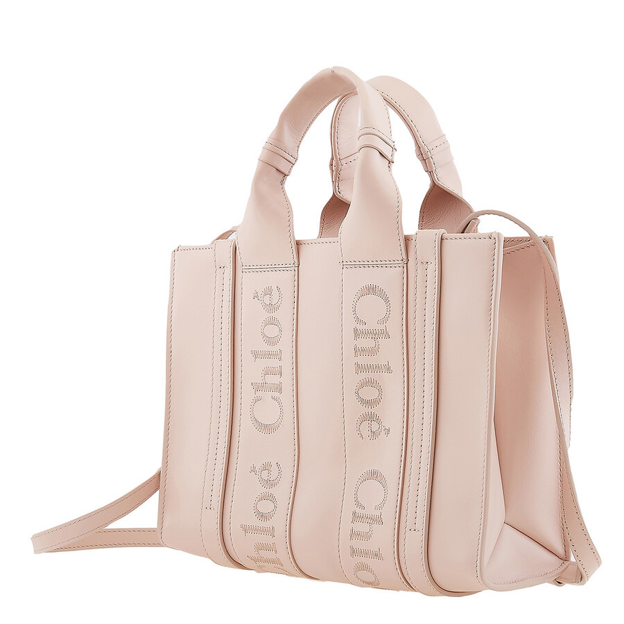 Chloe Ladies Cement Pink Small Woody Tote Bag - 4