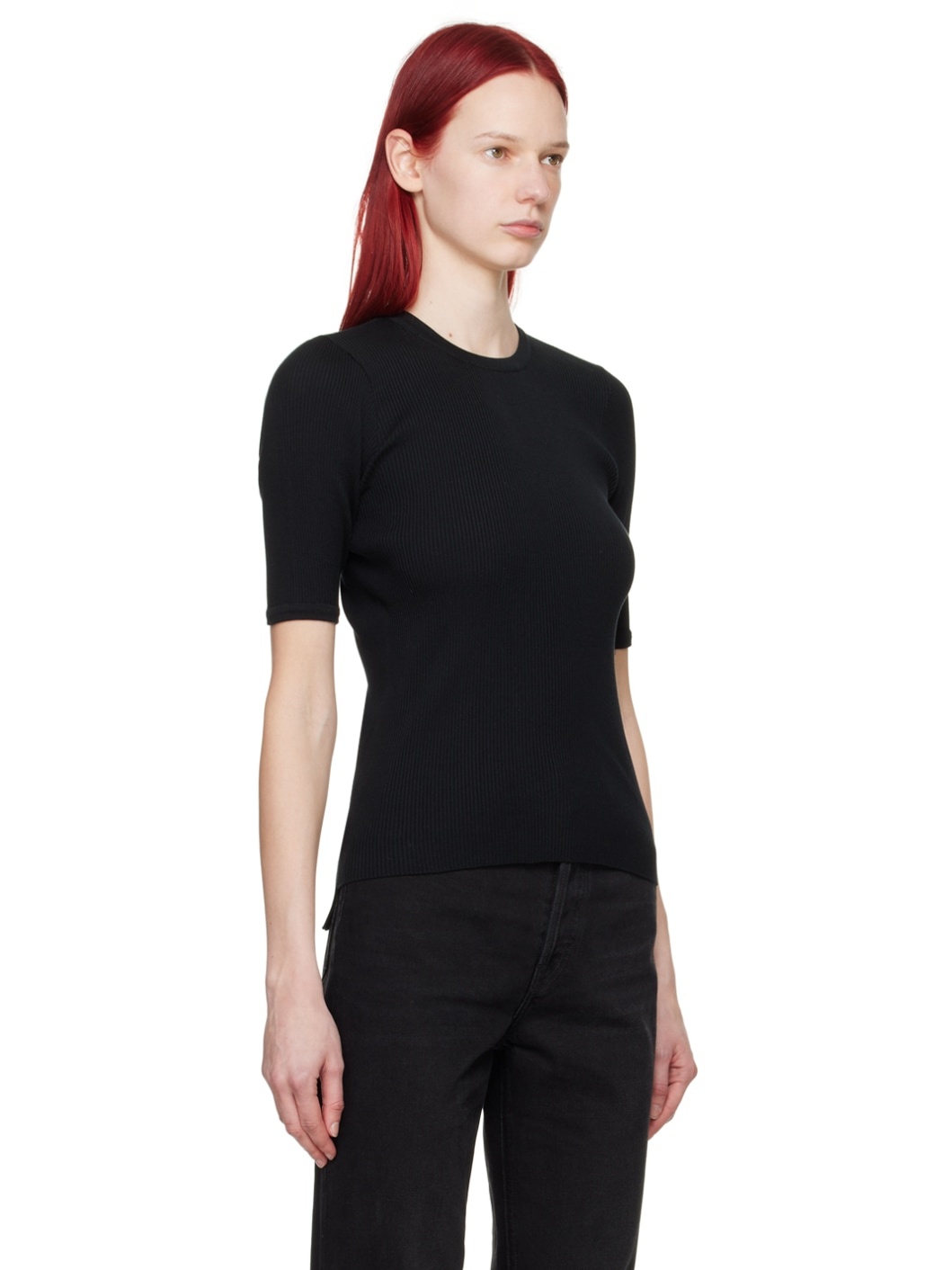 Black Rib T-Shirt - 2