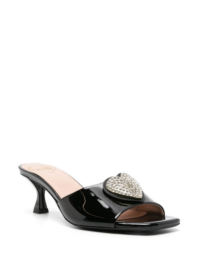 Moschino patent-leather open-toe mules outlook