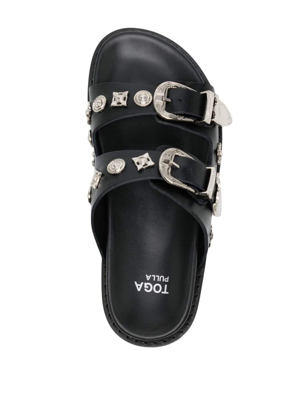 stud-embellished leather sandals - 4