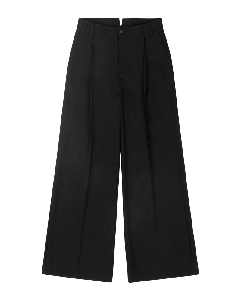 WIDE PLEATED TROUSER BLACK 1