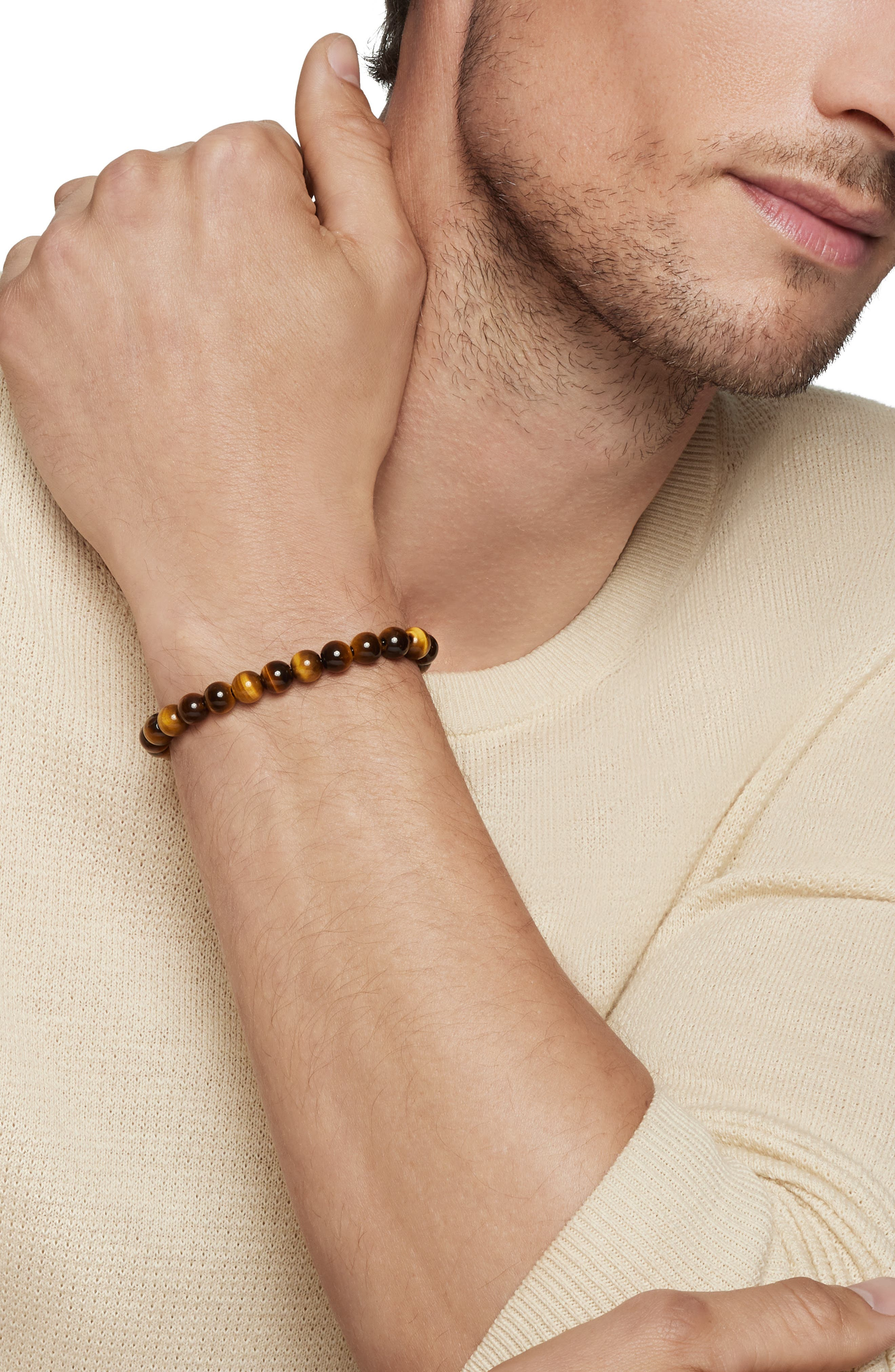 David Yurman Men's Spiritual Beads Bracelet in Tiger Eye at Nordstrom - 6
