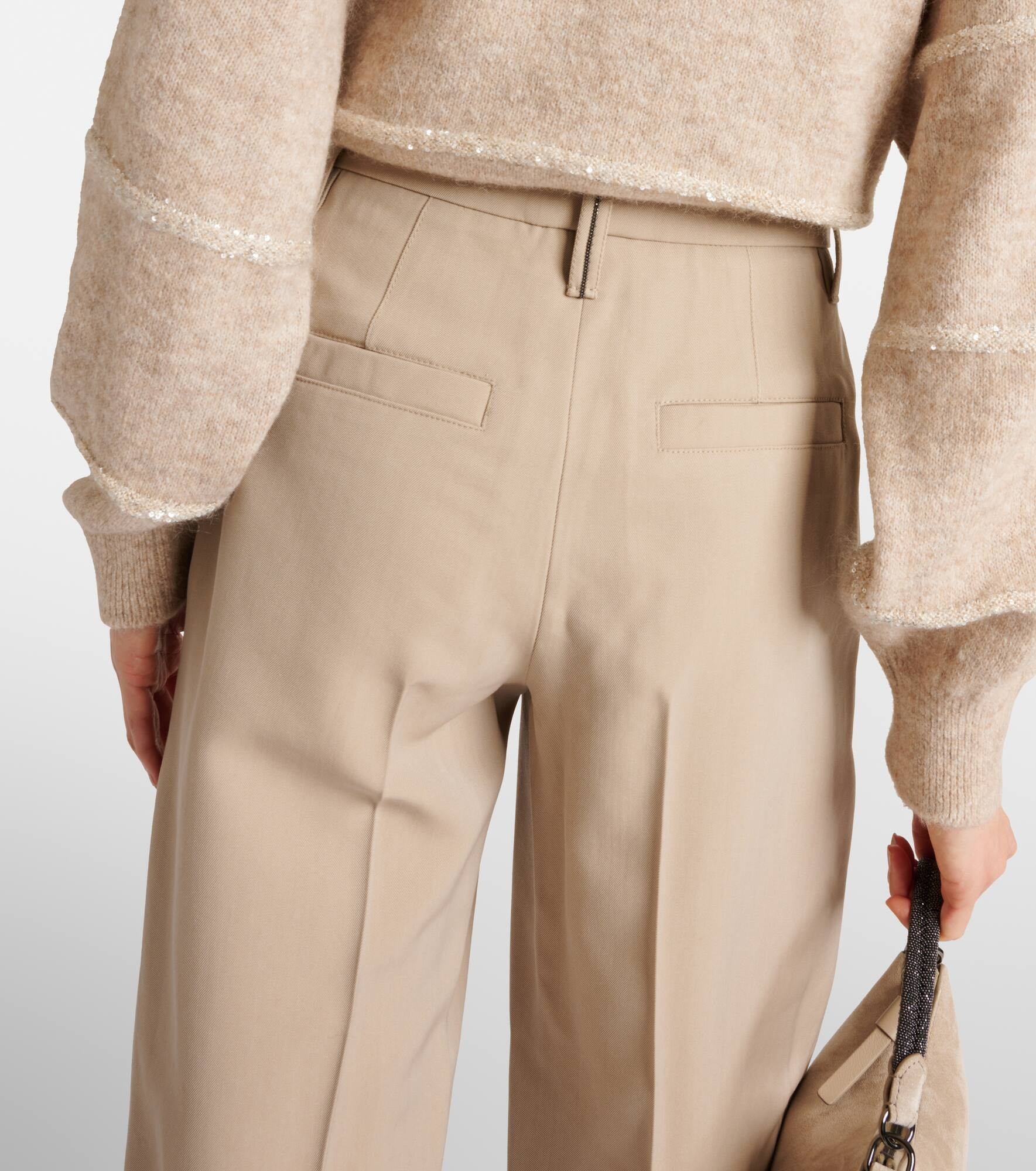 Wool-blend straight pants - 6