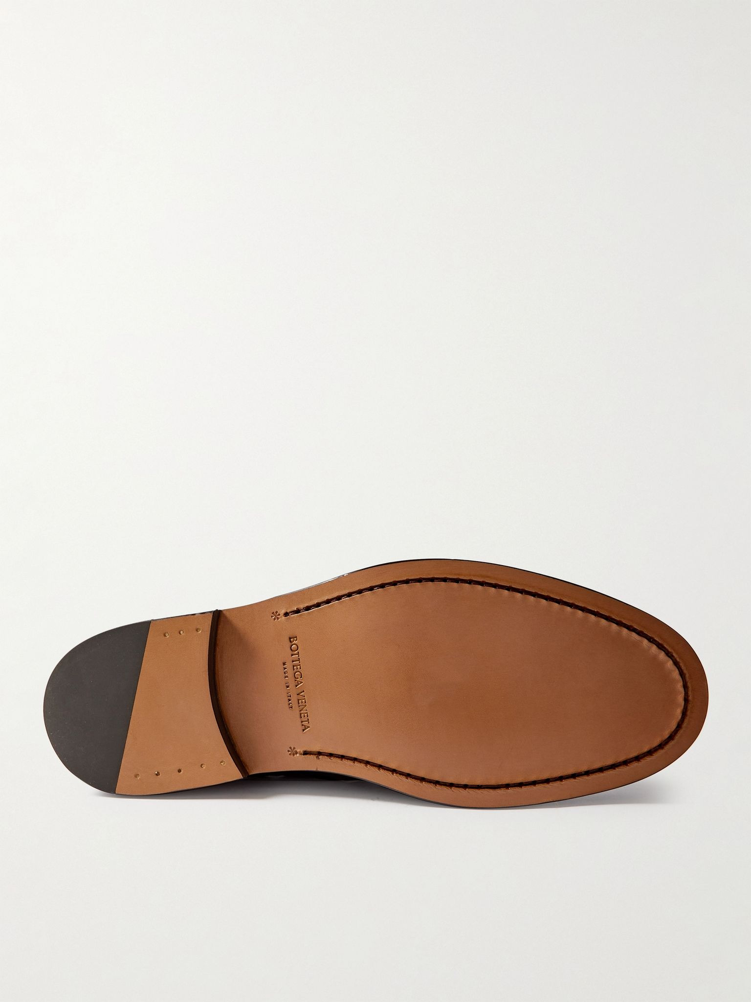 Intrecciato Leather Derby Shoes Black - 3
