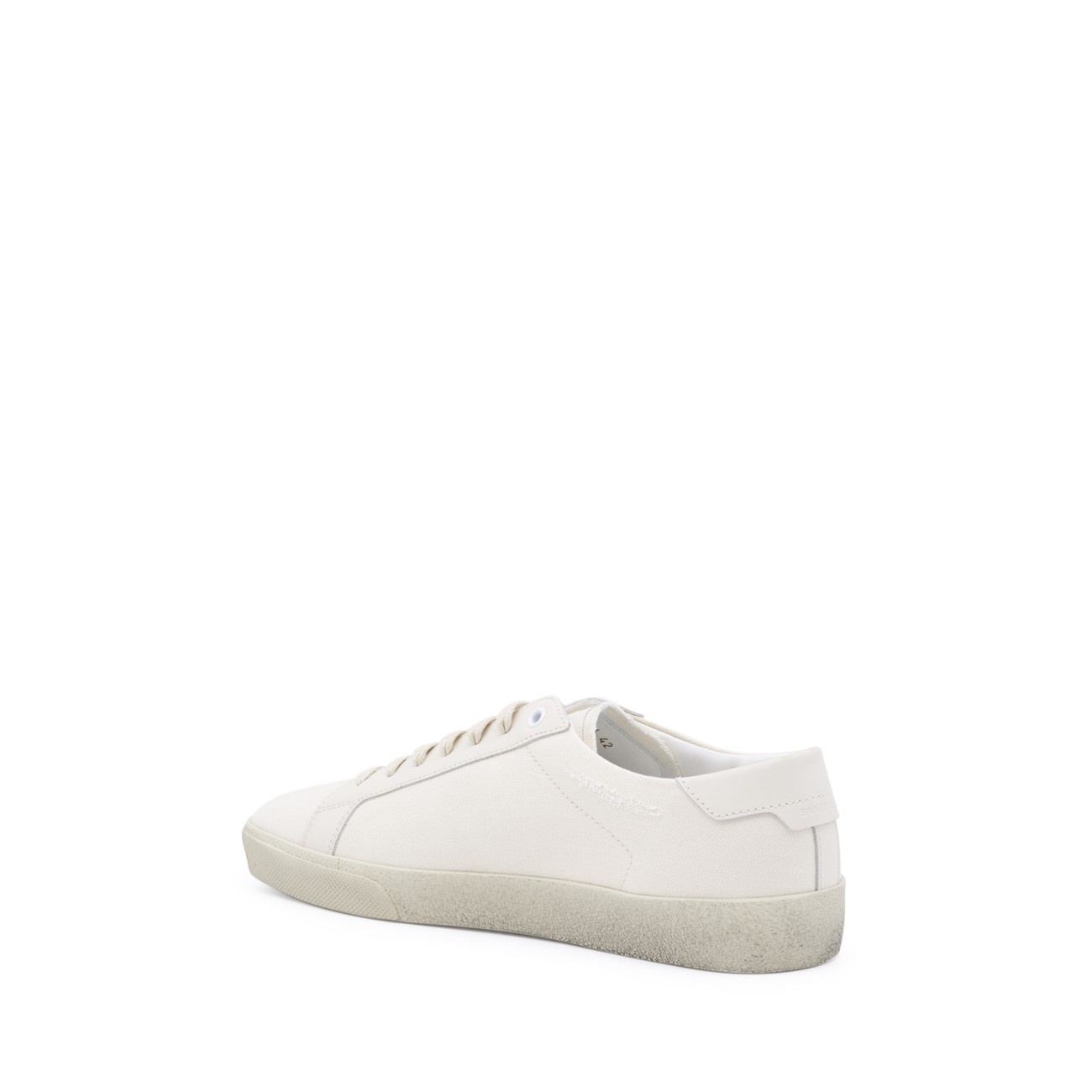off white leather court classic sneakers - 3
