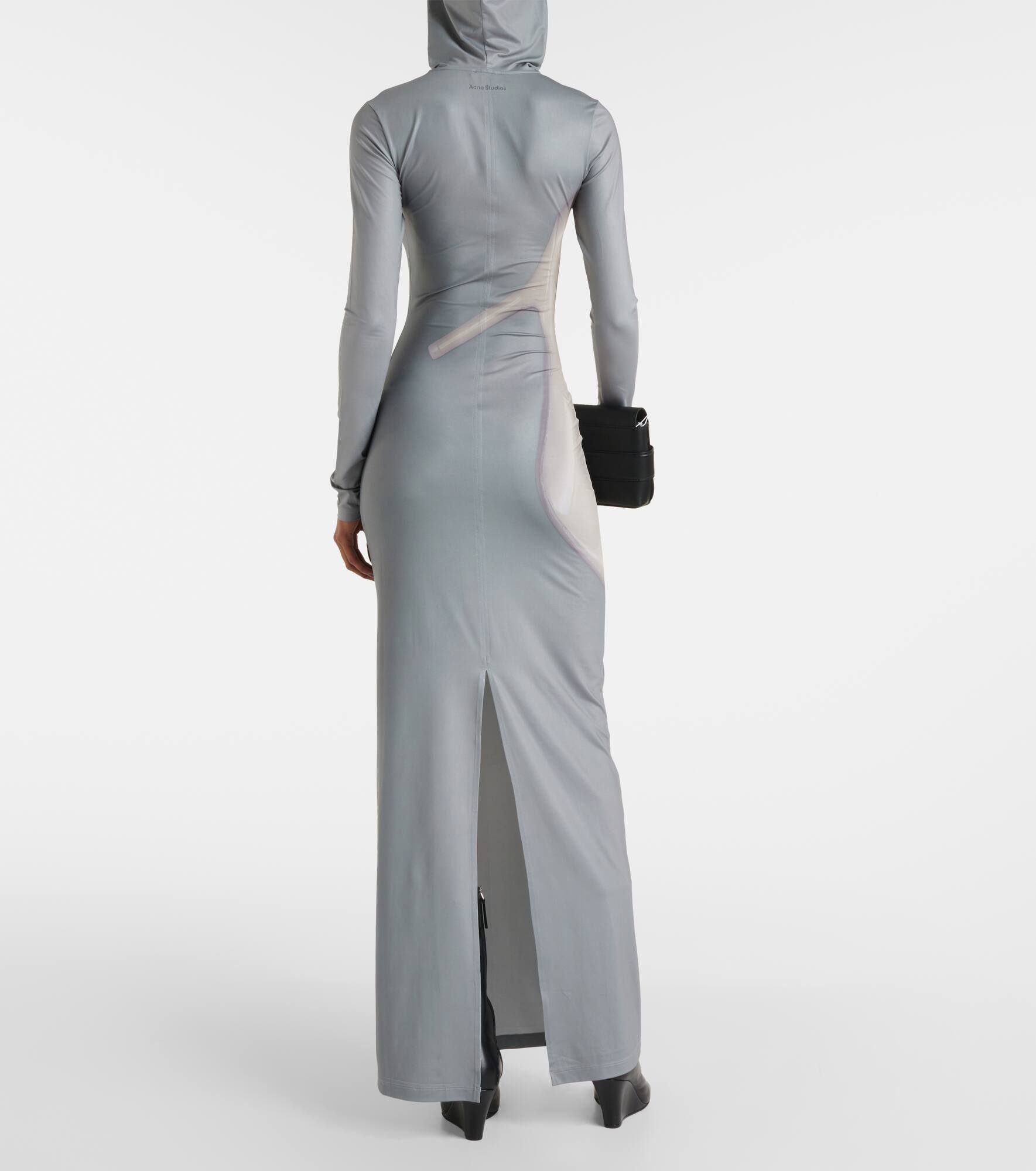 Printed jersey maxi dress - 3