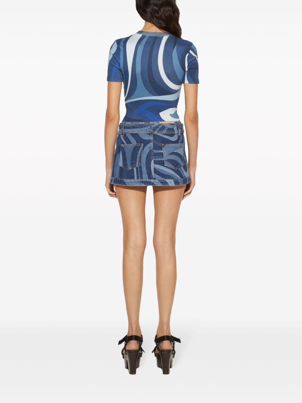 Marmo-print T-shirt - 4