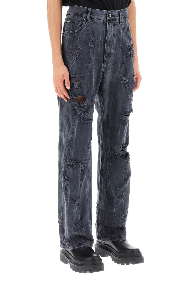 DOLCE & GABBANA DESTROYED-EFFECT JEANS - 2