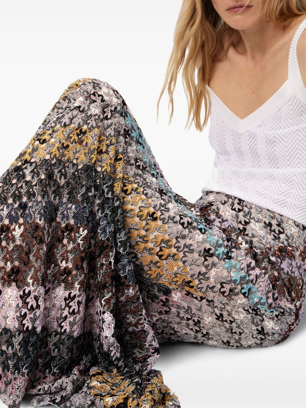zigzag-lace maxi skirt - 4