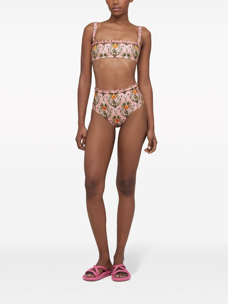 Agua by Agua Bendita Olmo Lunar printed bikini top outlook