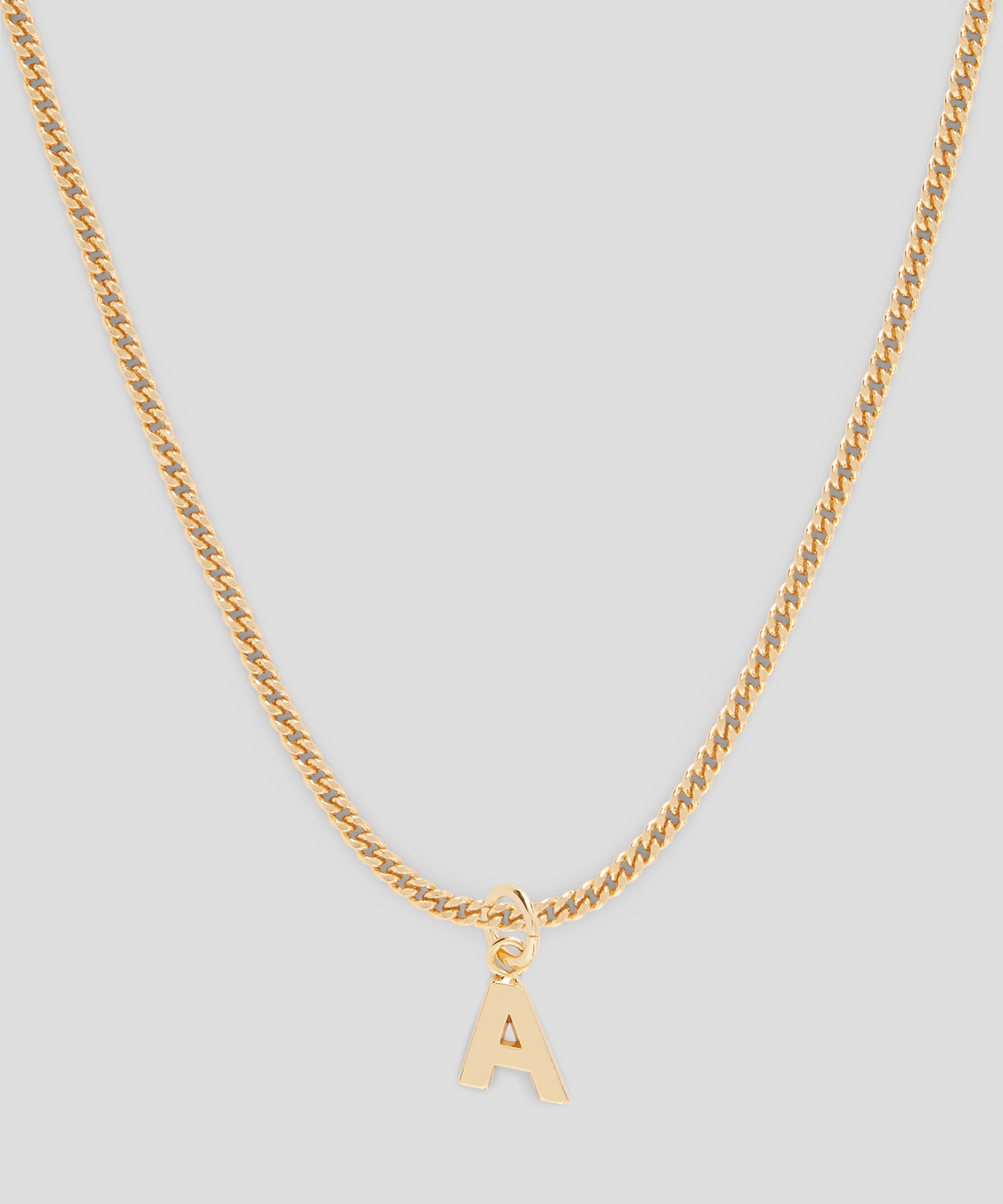 Brass letter A charm - 2