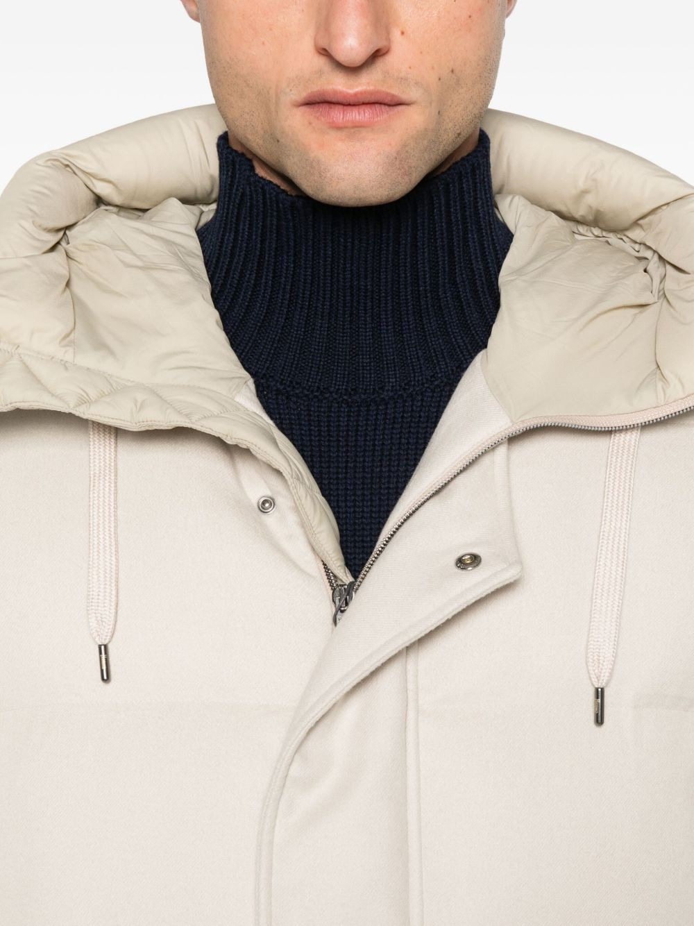 hooded quilted coat - 5