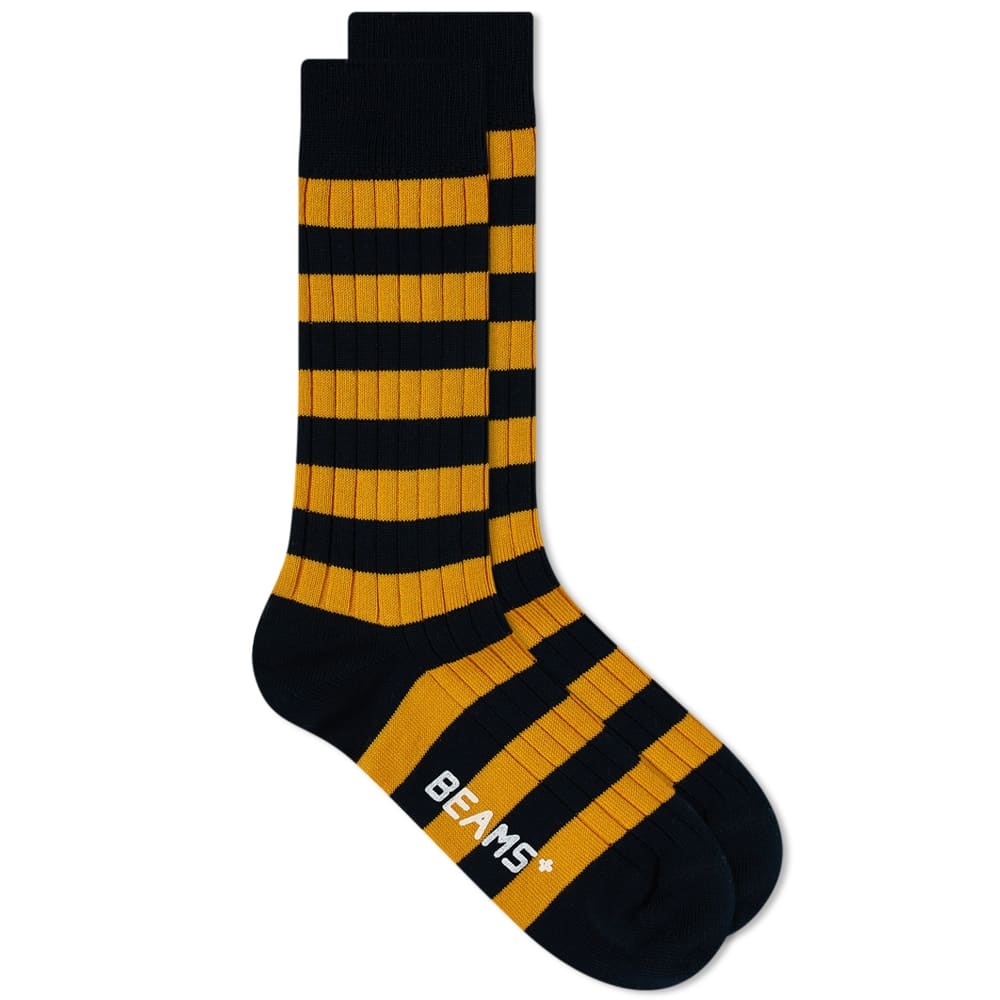 Beams Plus Rib Stripe Sock - 1