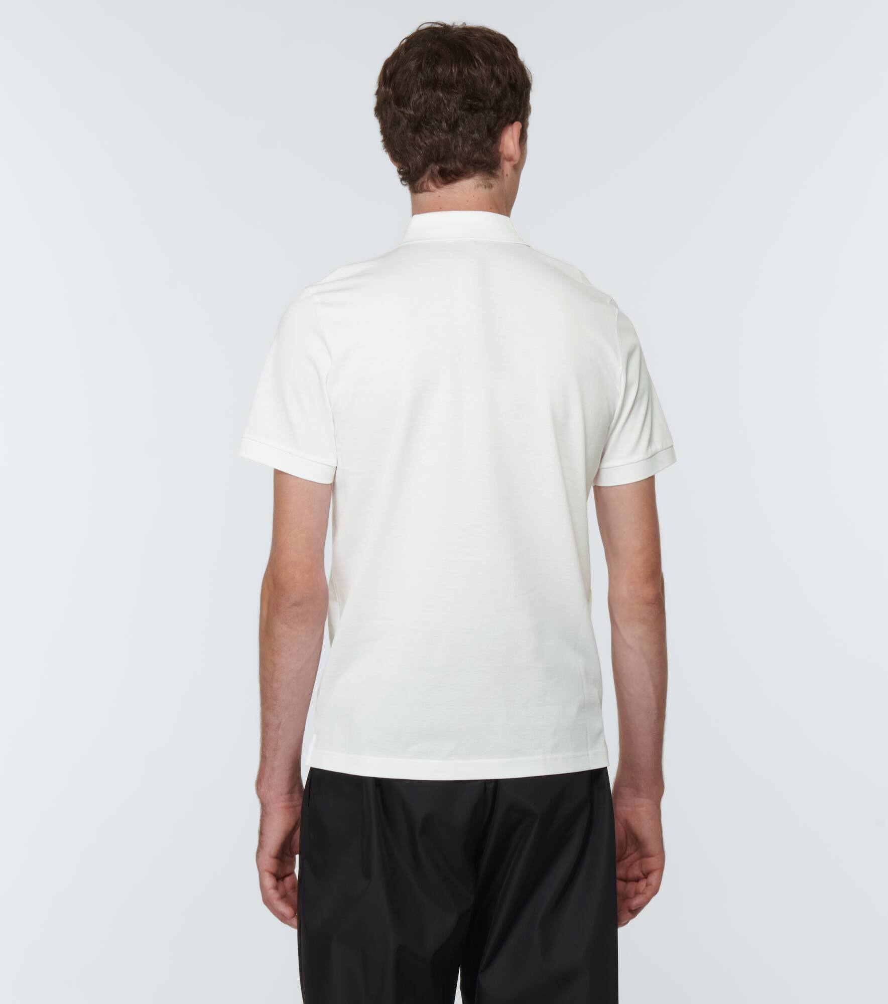 Cotton piqué polo shirt - 4