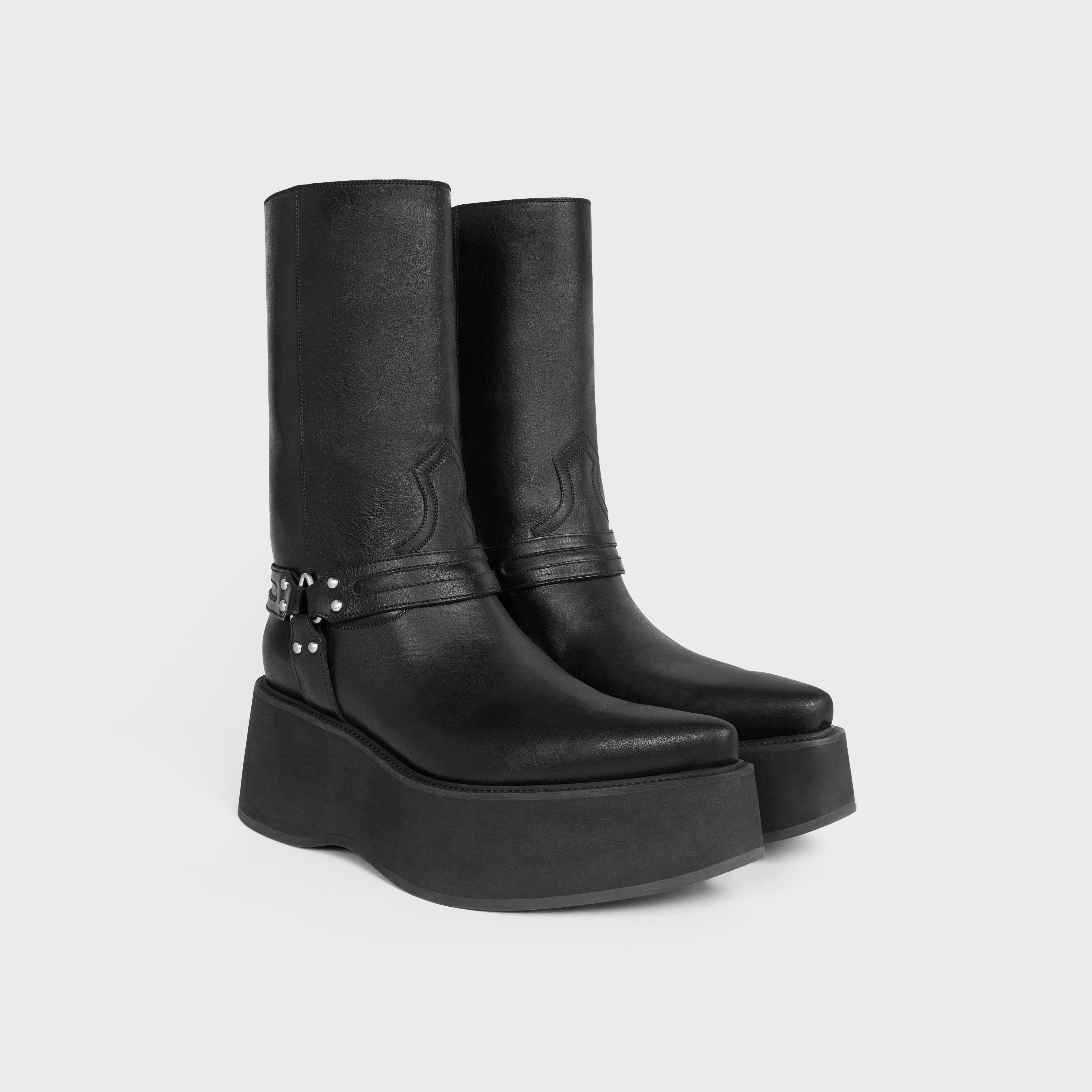 CELINE JED BIKER PLATFORM SANTIAG in Calfskin - 2